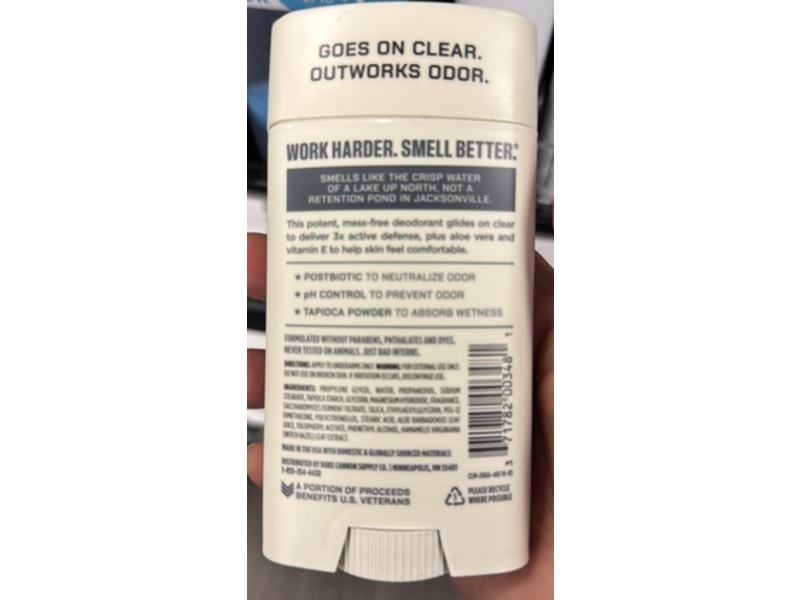 Duke Cannon Supply Co. Deodorant, Midnight Swim, 3 oz/85 g