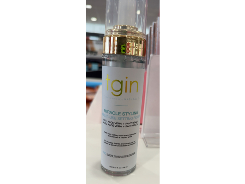Tgin Miracle Styling Multi - Use Setting Foam, Aloe Vera + Panthenol, 8 fl oz/236 mL