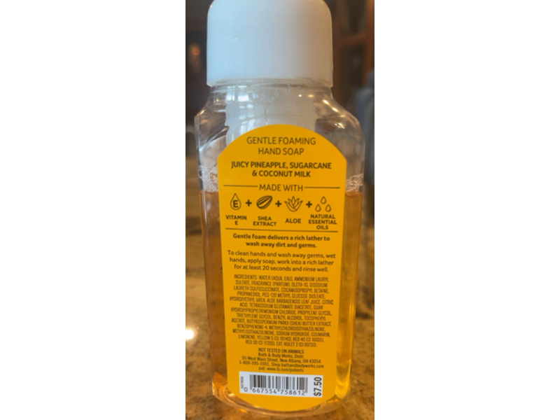 Bath and Body Works Wash Those Paws Gentle Foaming Hand Soap, Coconut Pineapple, 8.75 fl oz/259 mL
