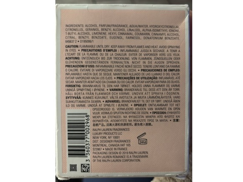 RALPH LAUREN FRAGRANCES Eau De Parfum Spray, Romance, 3.4 fl oz/100 mL