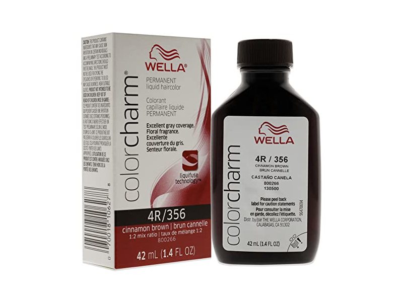 Wella ColorCharm Permanent Liquid Hair, 4R/356 Cinnamon Brown, 1.4 fl oz/42 mL