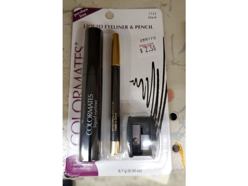 Colormates Liquid Eyeliner & Pencil, Black, 0.30 oz/8.7 g