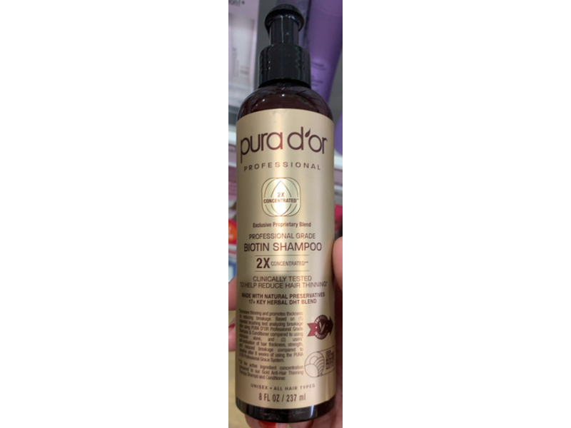 Pura D'or Professional Grade Biotin Shampoo, 8 fl oz/237 mL