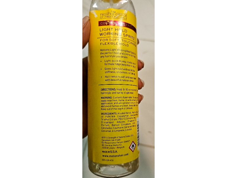 Motions Light Hold Working Spritz for Hair, 12 fl oz/354 mL