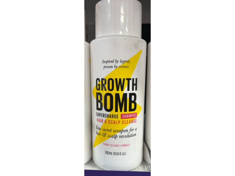 Growth Bomb Supercharge Shampoo, 10.14 fl oz/300 mL
