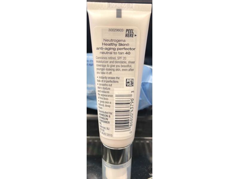 Neutrogena Healthy Skin Anti-Aging Perfector, Neutral To Tan 40, SPF 20, 1 fl oz/30 mL