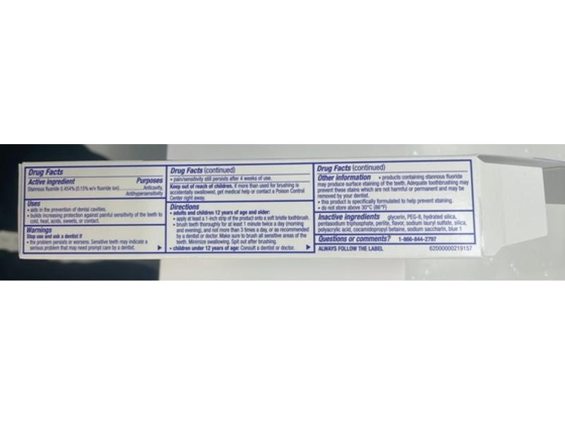 Sensodyne Clinical Repair White & Shine Toothpaste, 3.4 oz/96.4 g