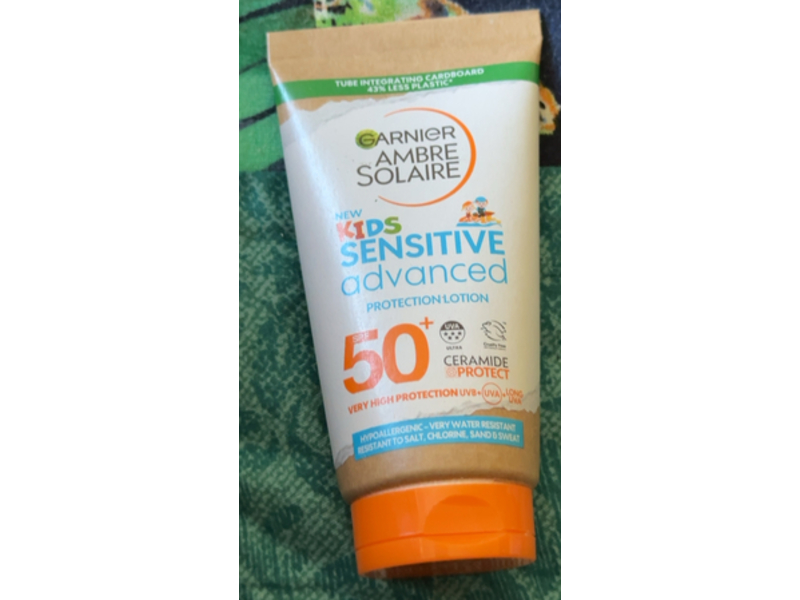 Garnier Ambre Solaire Kids Sensitive Sunscreen, SPF 50+, 50 mL