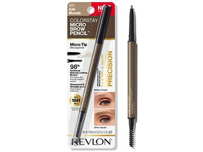 Revlon Color Stay Micro Eyebrow Pencil, 451 Ash Blonde, 0.003 fl oz/0.09 g