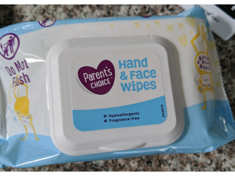 Parent's Choice Hand & Face Wipes, 25 Count