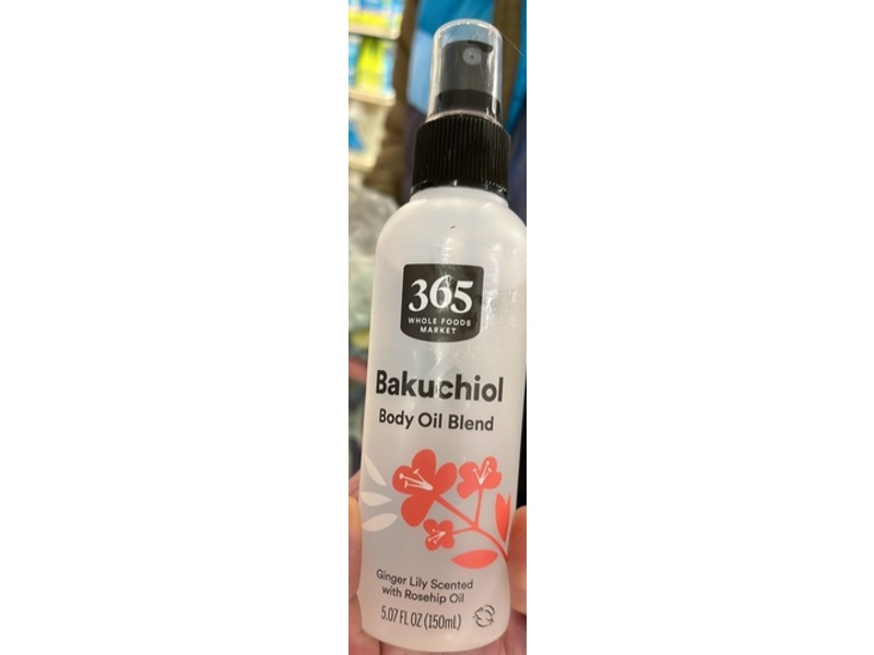 365 Whole Foods Market Bakuchiol Body Oil Blend, Ginger Lily & Rosehip Oil, 5.07 fl oz/150 mL