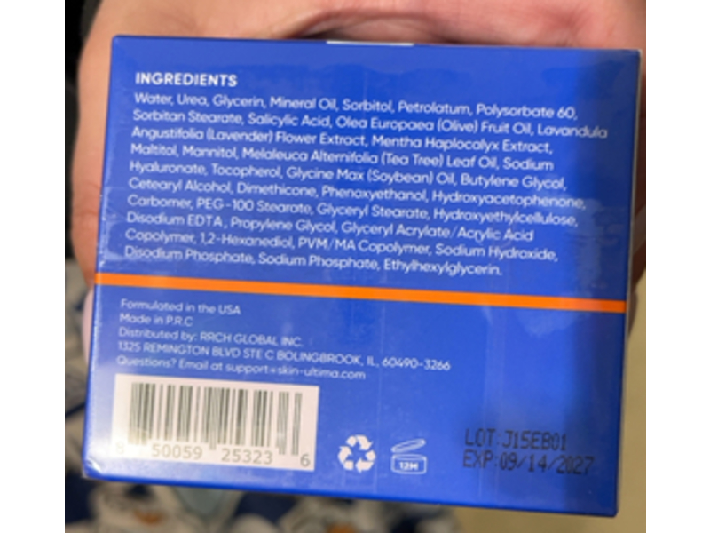 Skin Ultima 40% Urea Cream, Salicylic Acid, 5.29 oz/150 g