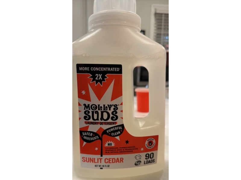 Molly's Suds Laundry Detergent, Sunlit Cedar, 90 Loads, 46 fl oz