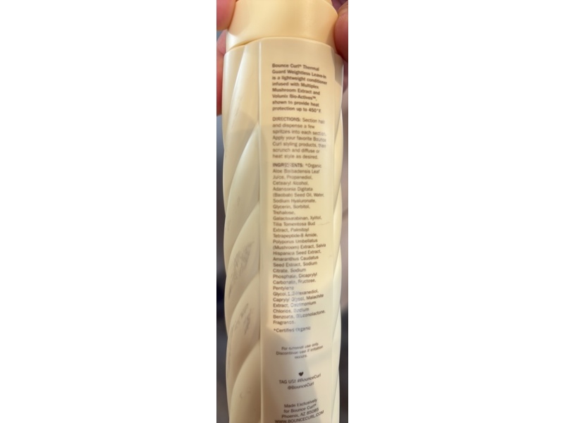 Bounce Curl Thermal Guard Weightless Leave-In Conditioner, 7 fl oz/207 mL