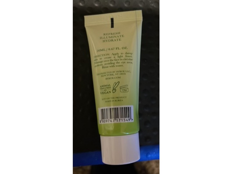 Byroe New York Tea Time Face Cleanser, Chamomile Tea, 0.67 fl oz/20 mL