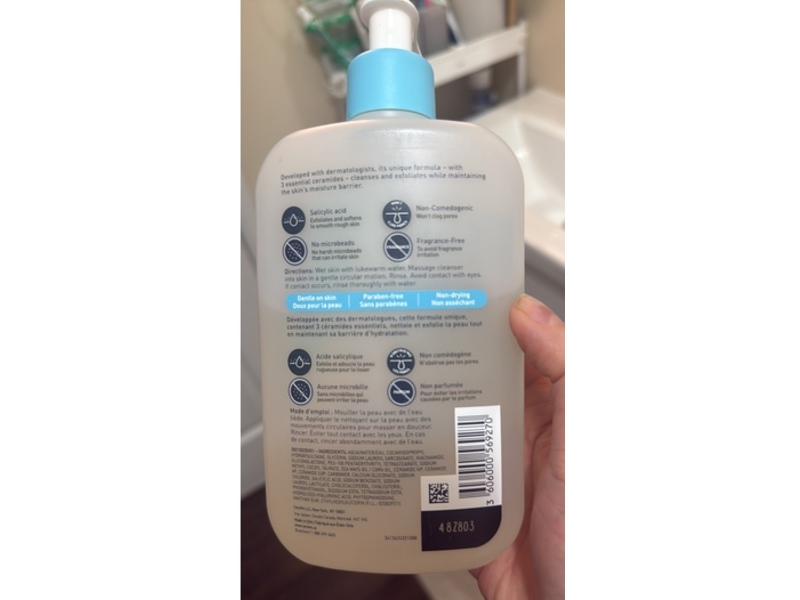 Cerave Sa Cleanser, Ceramides & Salicylic Acid, 473 mL