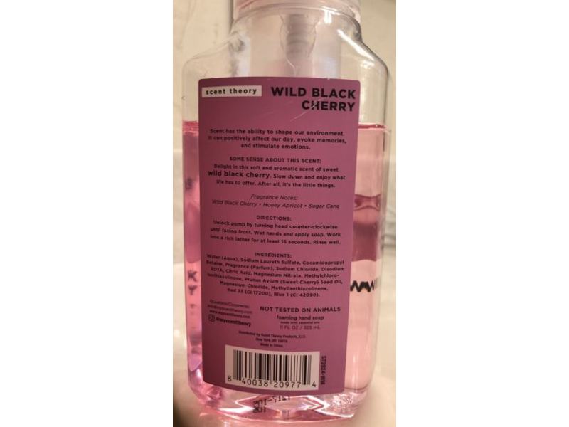 Scent Theory Foaming Hand Soap, Wild Black Cherry, 11 fl oz/325 mL