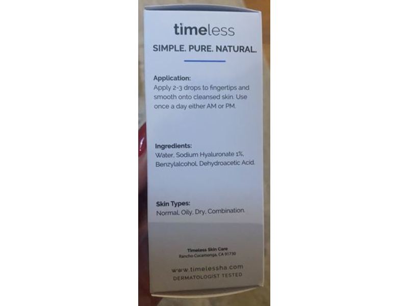 Timeless Hyaluronic Acid 100% Pure, 2 fl oz/60 mL