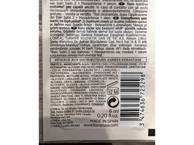 Kerastase Nutritive Magic Overnight Nourishing Serum, 0.2 fl oz/6 mL