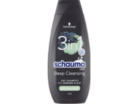 Schauma 3 In 1 Deep Cleansing Shampoo, Charcoal & Clay, 400 mL - thumbnail 1
