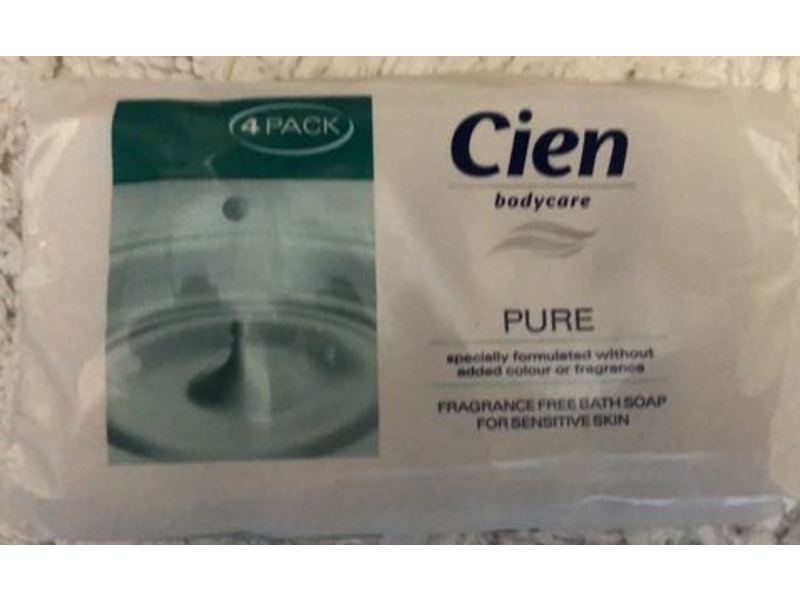 Cien Bath Pure Bath Soap for Sensitive Skin, Pack of 4