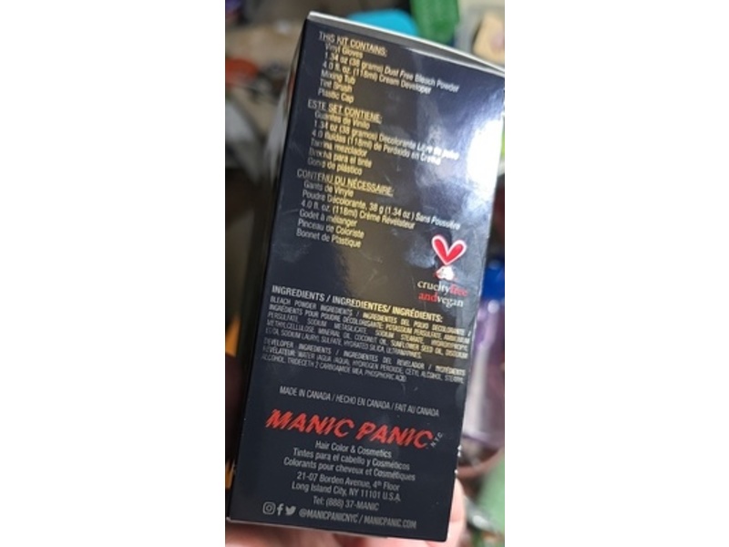 Manic Panic Blue Lightning Super Strength Hair Lightening Kit, 30 Volume