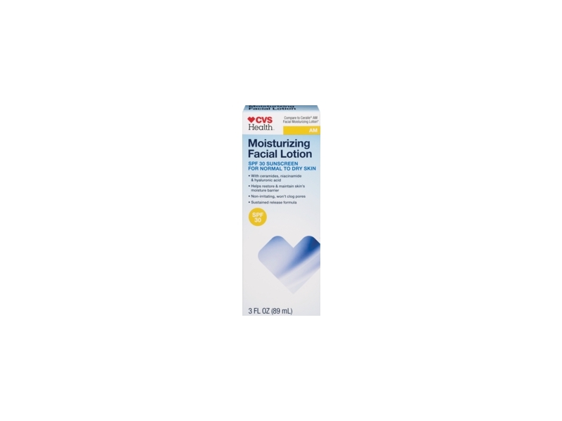 CVS Health Moisturizing Facial Lotion, SPF 30, 3 fl oz