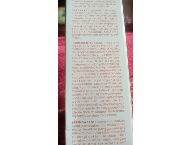 Glowsophy Cica Daily Light Sunscreen, Centella Asiatica Extract & Panthenol, SPF PA+++ 35