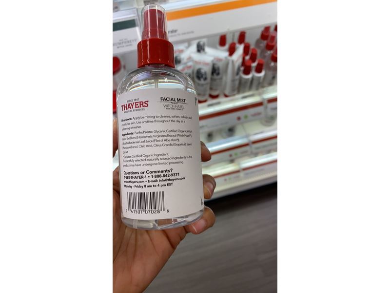 Thayers Witch Hazel Facial Mist Toner, Unscented, 8 fl oz/237 mL