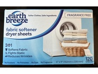 Earth Breeze Fabric Softener Dryer Sheets, 120 Count - Image 3