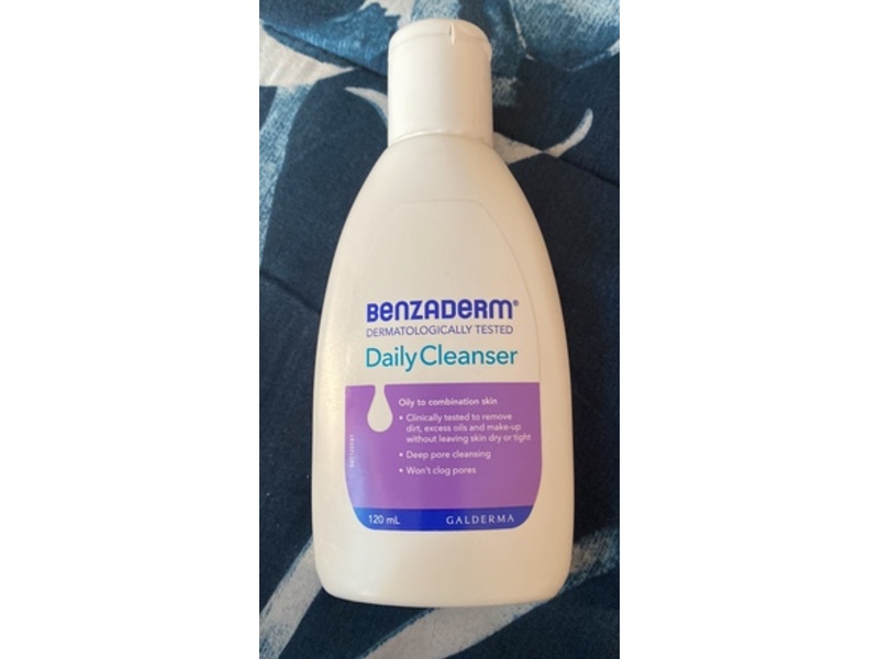 Benzaderm Daily Cleanser, 120 mL