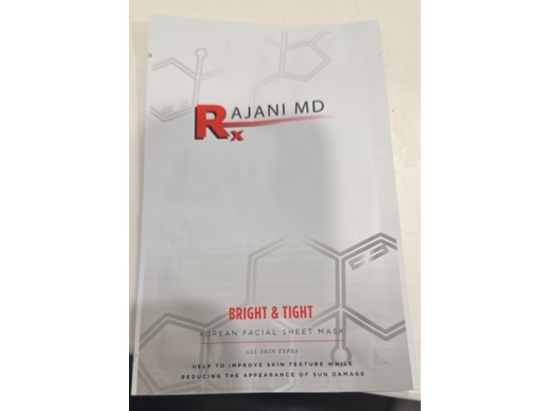 Rajani MD Facial Sheet Mask, Bright & Tight, 1.01 fl oz/30 mL