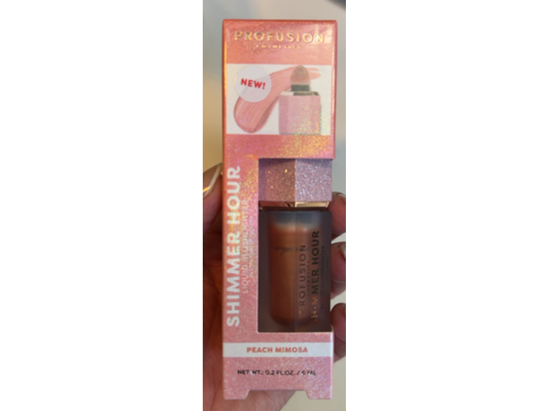 Profusion Cosmetics Shimmer Hour Liquid Blushlighter, Peach Mimosa, 0.2 fl oz/6 mL