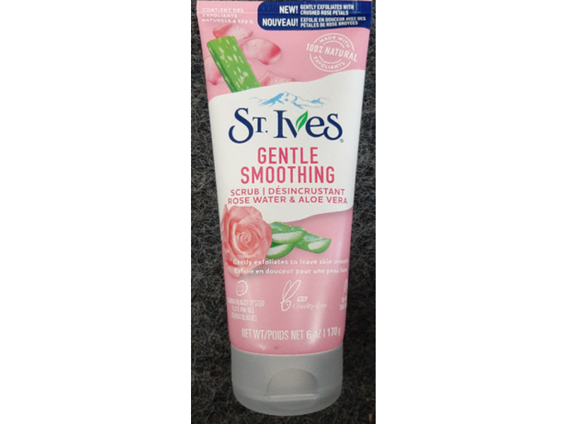 St. Ives Gentle Smoothing Facial Scrub, Rosewater & Aloe Vera, 6 oz/170 g