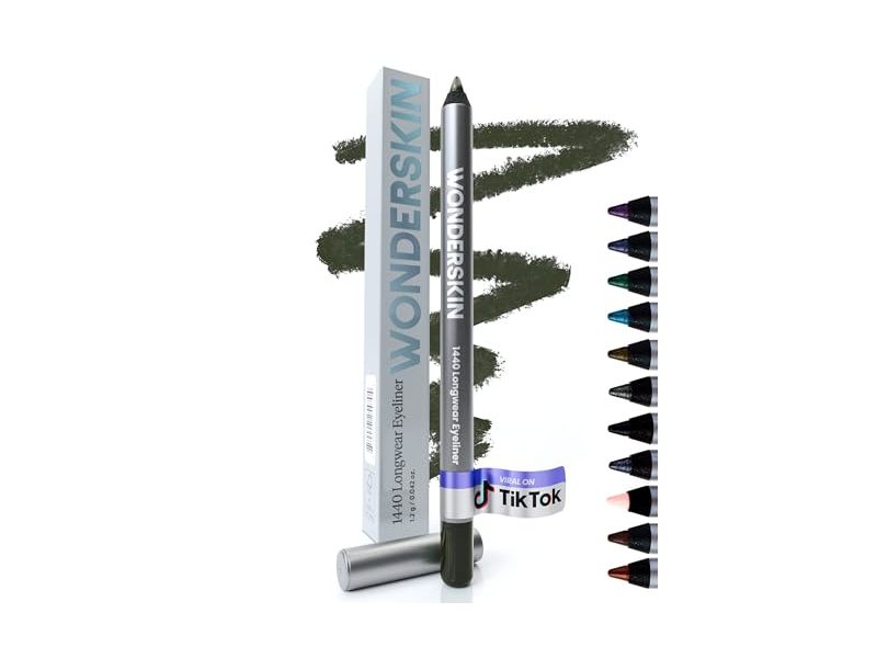 Wonderskin Eyeliner Pencil 1440 Longwear Eyeliner, Olive, 0.042 oz/12 g