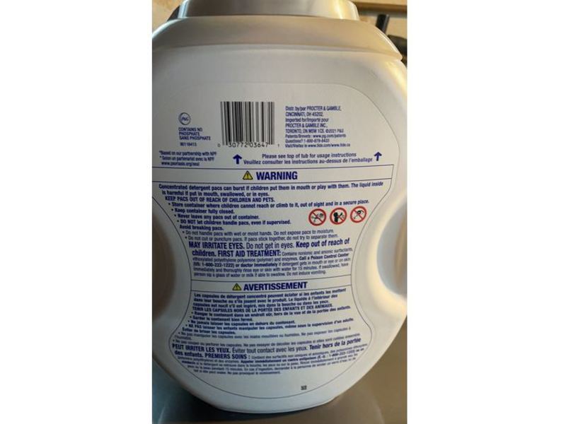 Tide Plus Hygienic Clean Power Pods Laundry Detergent, Free/Nature, 63 Loads, 107 oz/3.04 kg