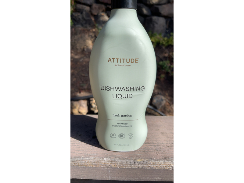 Attitude Dishwashing Liquid, Fresh Garden, 24 fl oz/709 mL