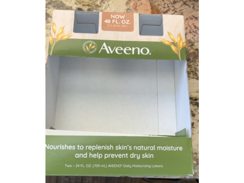 Aveeno Daily Moisturizing Body Lotion, 24 fl oz/709 mL, Pack Of 2