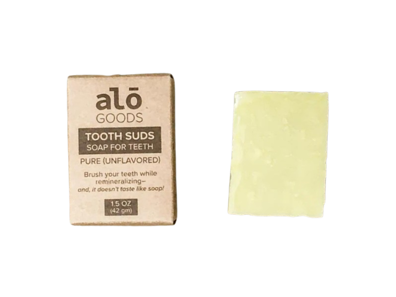Alo Goods Tooth Suds Toothbrushing Soap, Pure (unflavored), 1.5 oz/42 g