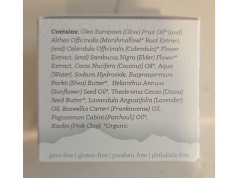 Wild Carrot Herbals Marshmallow Cloud Solid Facial Cleanser, Sensitive Skin, 4 oz/113.4 g