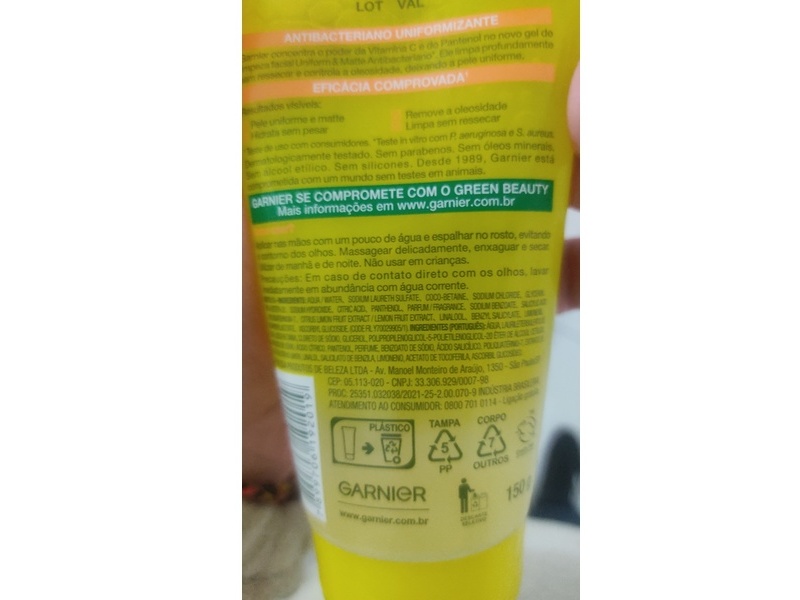 Garnier Skin Active Antibacterial Facial Cleansing Gel, 150 g
