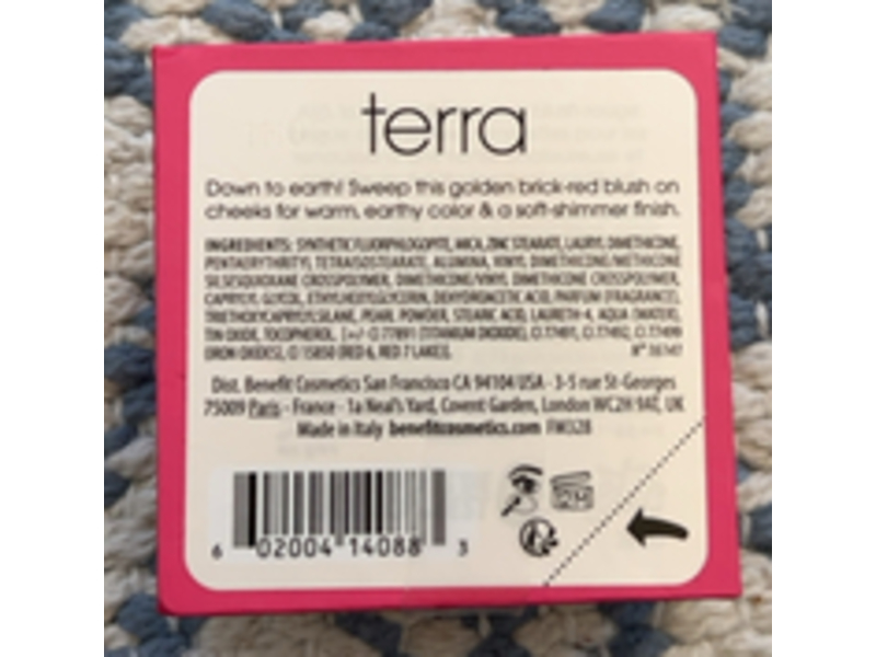 Benefit Terra Mini Blush, Golden Brick - Red, 0.08 oz/2.5 g