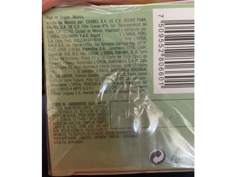 L'oreal Paris Mascarilla Efecto Detox Arcillas Puras, 40 g