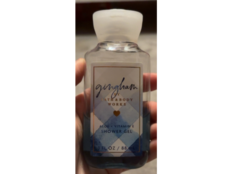Bath & Body Works Gingham Shower Gel, Aloe + Vitamin E, 3 fl oz/88 mL