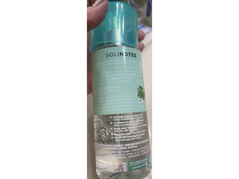 Solinotes The Blanc Hair & Body Mist, White Tea, 8.45 fl oz/250 mL