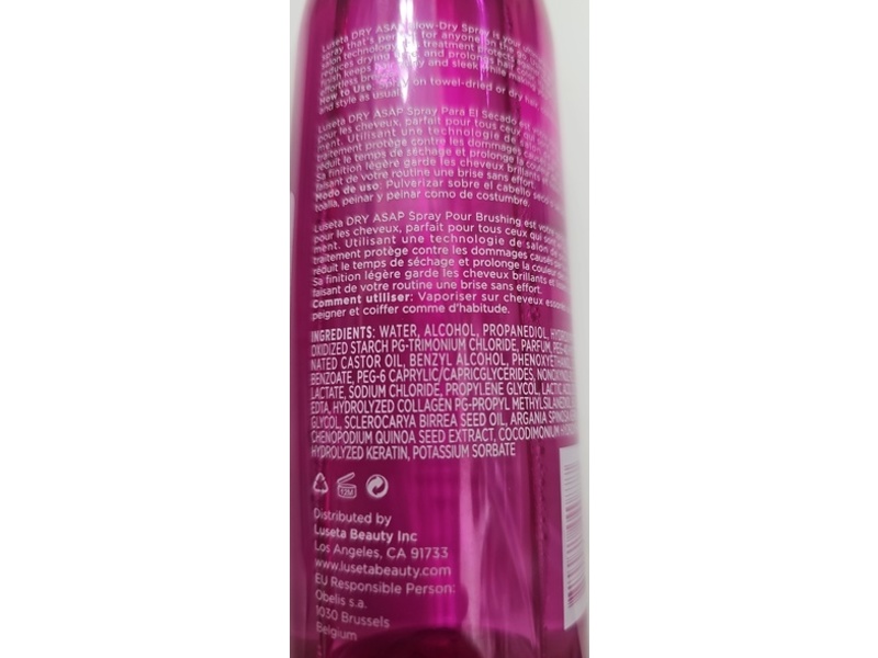 Luseta Dry ASAP Blow-Dry Spray, 8.5 fl oz/250 mL
