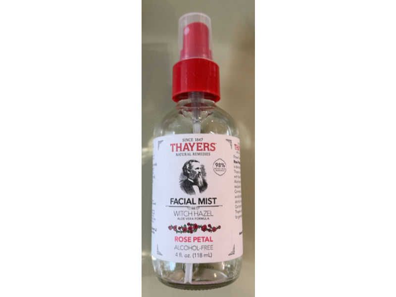 Thayers Witch Hazel + Aloe Vera Facial Mist, Rose Petal, 4 fl oz/118 mL