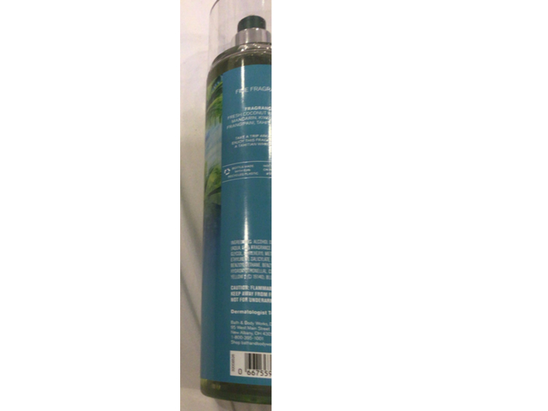 Bath & Body Works Fine Fragrance Mist, Tahiti Island Dream, 8 fl oz/236 mL