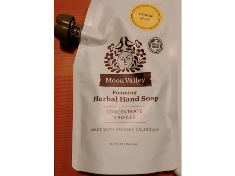 Moon Valley Foaming Herbal Hand Soap, Organic Calendula, Oranic spice,10.7 fl oz/316 .4 mL