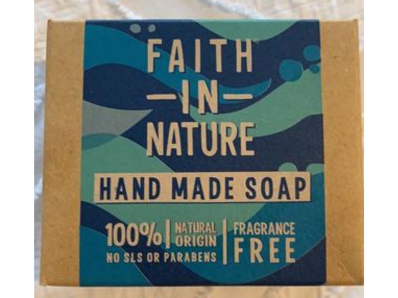 Faith In Nature Hand Made Soap, Fragrance Free, 3.5 oz/100 g